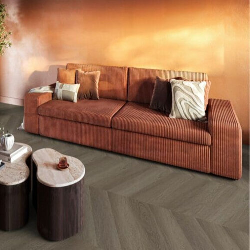 Floorlife Lijmstrook Hongaarse Punt Yup Fulham Brown 1615