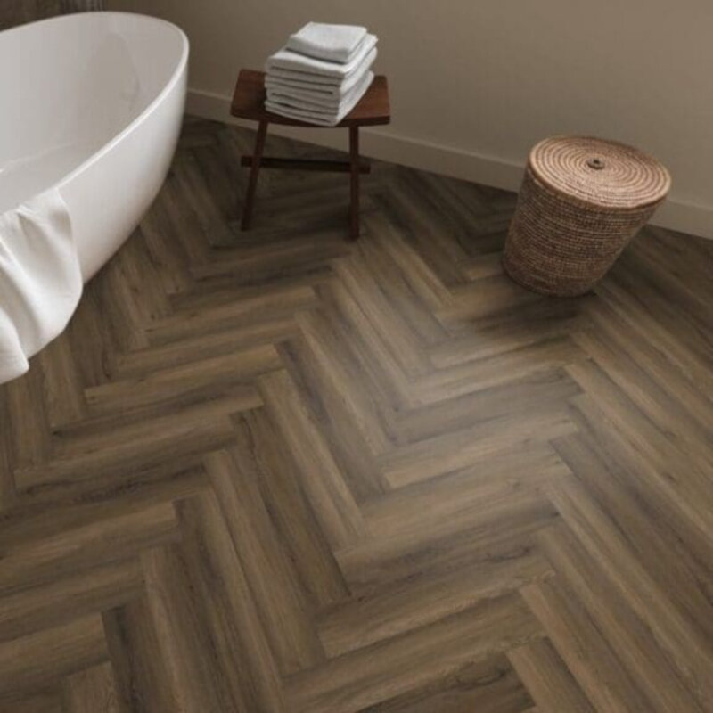 Lijmstrook Visgraat Spigato Avanto Warm Brown 3501