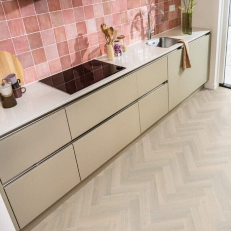 Lijmstrook Visgraat Spigato Smal Avanto Beige 5504