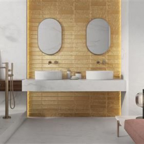 Pamesa Ceramica Aurea Flos Gold Matt 7,5 x 30 cm