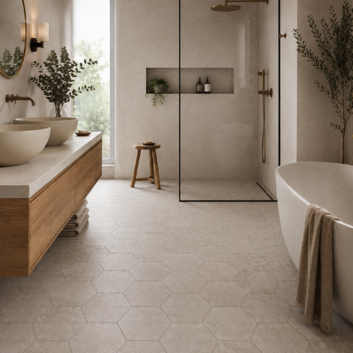 Unicom Starker Evostone Mist Hexagon 30 x 34 cm