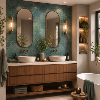 Mosaico Oxid Emerald Hexagon 25 x 34 cm