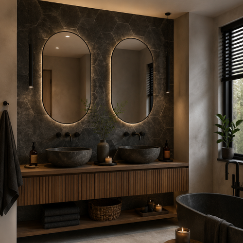 Unicom Starker Mosaico Evostone Graphite Hexagon 30 x 34 cm