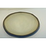 K-design A plate with style, playful and spontaneously made of gray clay and finished with green glaze