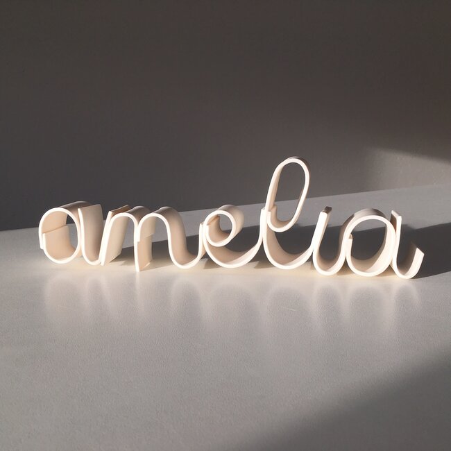 Porcelain handmade name, word, text, saying. A unique gift