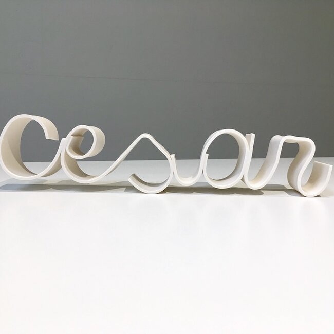 Porcelain handmade name, word, text, saying. A unique gift