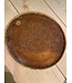 artisann Avec l’assiette fait main en argile Pyrite et son magnifique glaçage à feu Floating orange brown