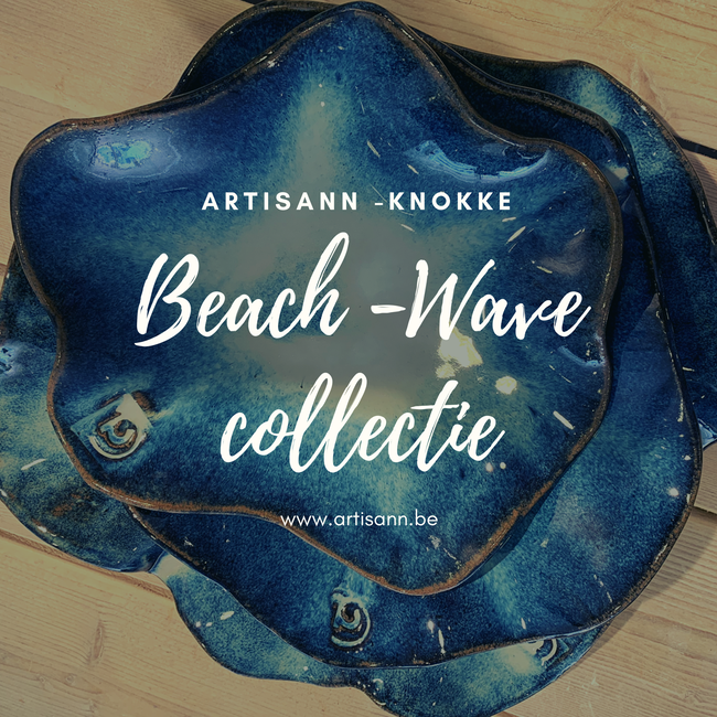 Handmade scale  with a beautiful Floating blue high-firing glaze.