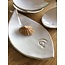 artisann White ceramic scale in the shape of a fish. Original dish for meats, cheese, appetizers, sushi ...