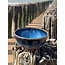 artisann With the turntable handmade bowl of Belgien clay with a beautiful Floating blue high-firing glaze.