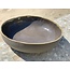 LS-design Bowl handmade in ceramic from gray clay with an ocher border