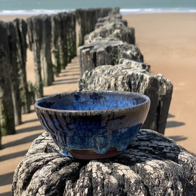 Keramische handgemaakte kom, Beach