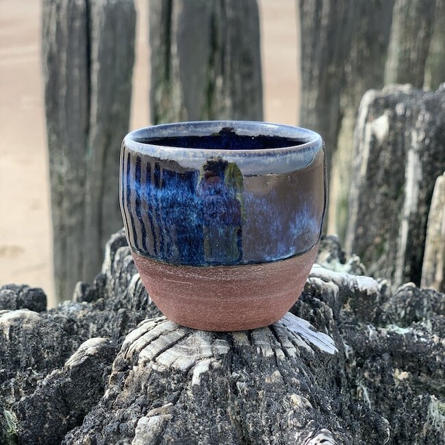 Keramisch handgemaakte koffietas, Beach