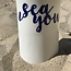 "I Sea You" cuit avec un transfert sur une tasse en porcelaine fait main, gobelet, vase