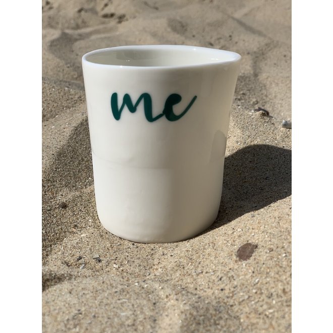 "You Me Moi Toi " cuit avec un transfert sur une tasse en porcelaine fait main, gobelet, vase
