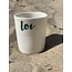 artisann "You Me Moi Toi " cuit avec un transfert sur une tasse en porcelaine fait main, gobelet, vase