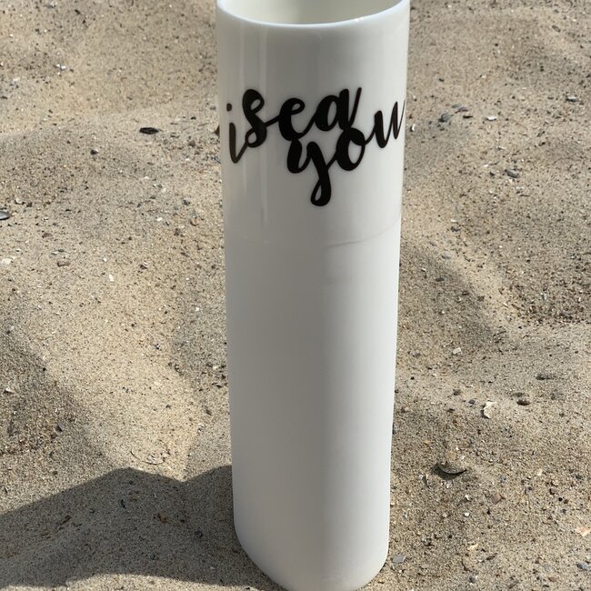 Vase en porcelaine avec un nom ou un mot fait sur mesure (sur commande)