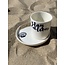 artisann "Summer Vibes" cuit avec un transfert sur une tasse en porcelaine fait main, gobelet, vase