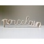 K-design De woorden "Porcelain Reflections" in porseleinen handschrift