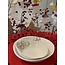 artisann Porcelain handmade Christmas service with accents of golden stars and a Christmas tree