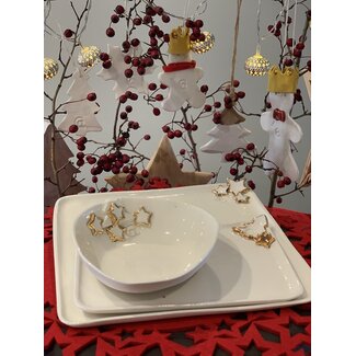 Assiette en porcelaine décor Noël, vaisselle de Noël anglaise