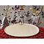 artisann Porcelain handmade Christmas service with accents of golden stars and a Christmas tree