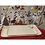 artisann Porcelain handmade Christmas service with accents of golden stars and a Christmas tree