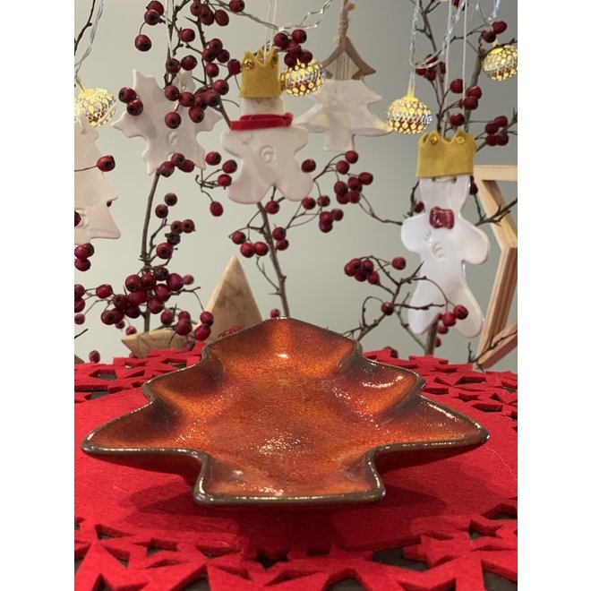 Handgemaakte keramische kerstboom multifunctioneel als bord, schaaltje, decoratie