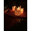 artisann Handmade porcelain Wave lantern with shiny glaze