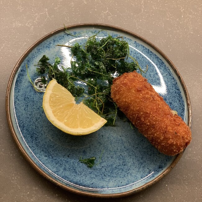 Handmade ceramic plate, Beach