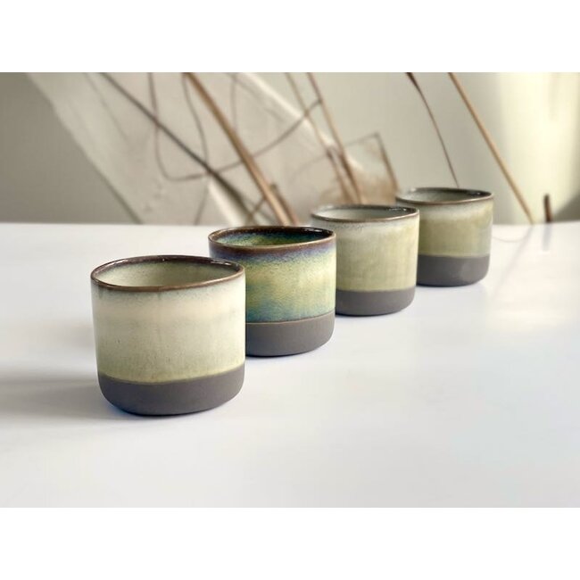 K-design Handmade Ceramic IND!A cup made of gray clay with a very refined glaze Handmade Ceramic