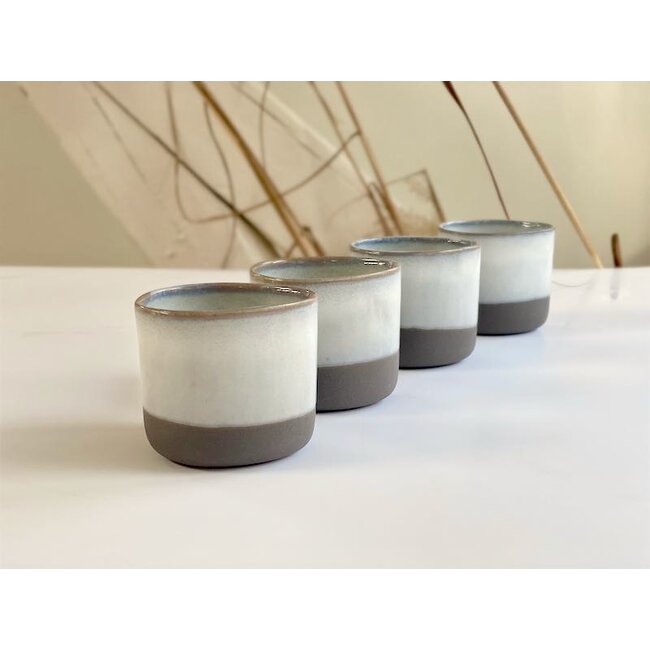 K-design Handmade Ceramic IND!A cup made of gray clay with a very refined glaze Handmade Ceramic