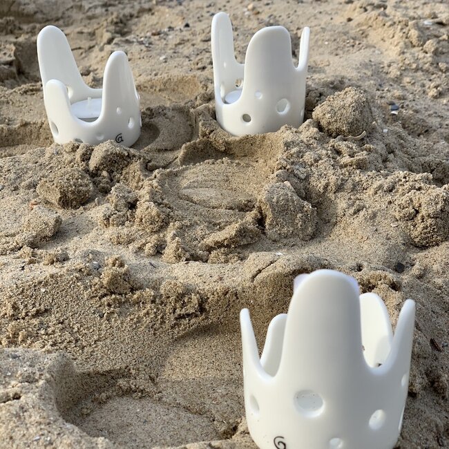 Bougeoir porcelaine fait à la main, Wave