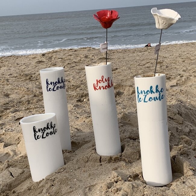 A vase with your name, word handmade. Unique and original