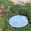 Keramisch handgemaakt rond bord Linea, Beach