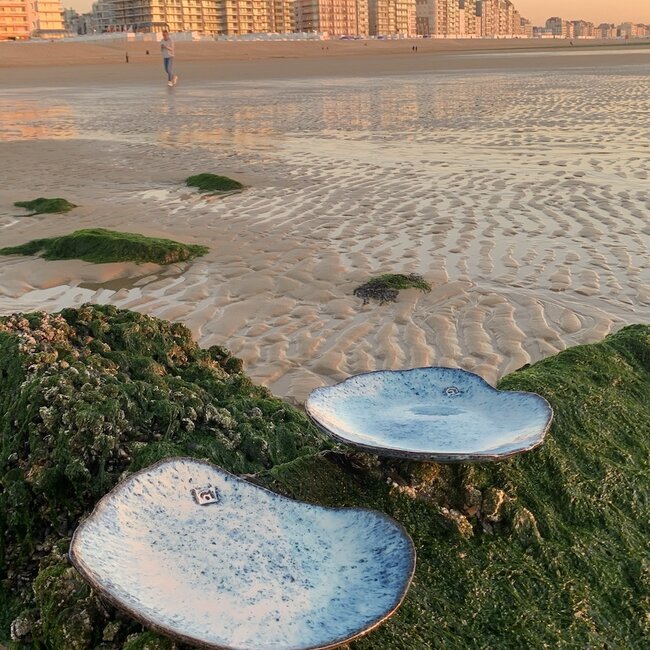 Assiette en céramique artisanale Coquillage, Beach