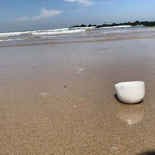 Bol de trempette en porcelaine faite à la main, Bulles