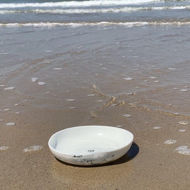 Porcelain handmade bowl, Bulles