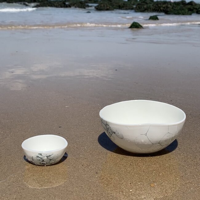 Bol en porcelaine faite à la main, Bulles