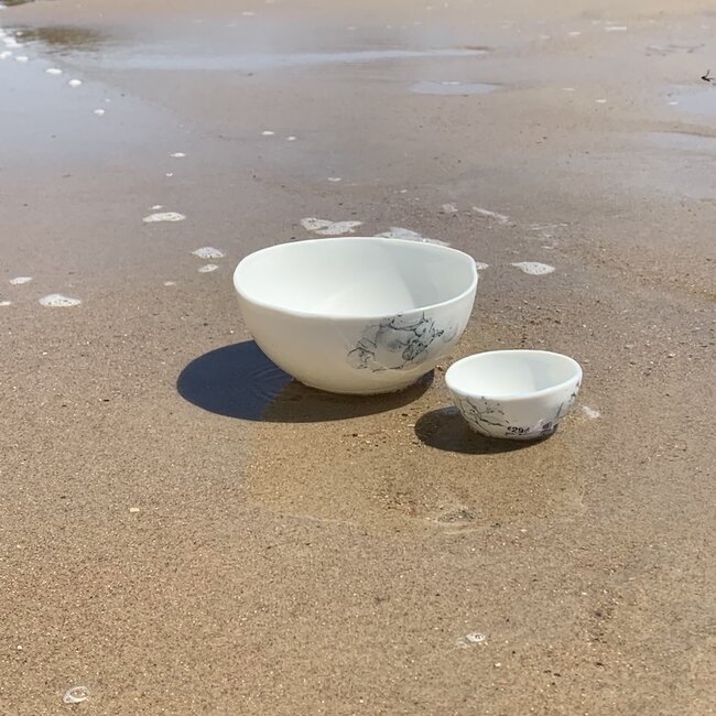 Porcelain handmade bowl, Bulles