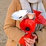 Trois coquelicot artisanal glacé en  rouge avec un coeur noir. Un cadeau précieux pour maman, grand-mère ou tante.