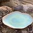 Handmade ceramic plate Couteau, Lagune