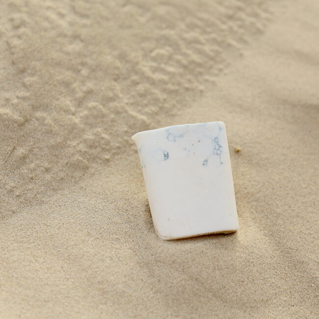 Porcelain contemporary handmade pitcher 'Bulles'