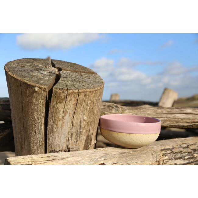 artisann Bowl contemporain fait main en céramique du service "Rose"