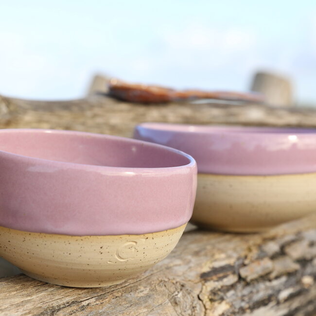 Bowl contemporain fait main en céramique du service "Rose"