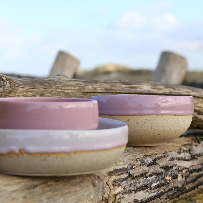 Bowl contemporain fait main en céramique du service "Rose"