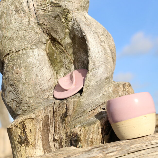 Sugar bowl "Rose" handmade in spots clay with a uniquely designed Artisann