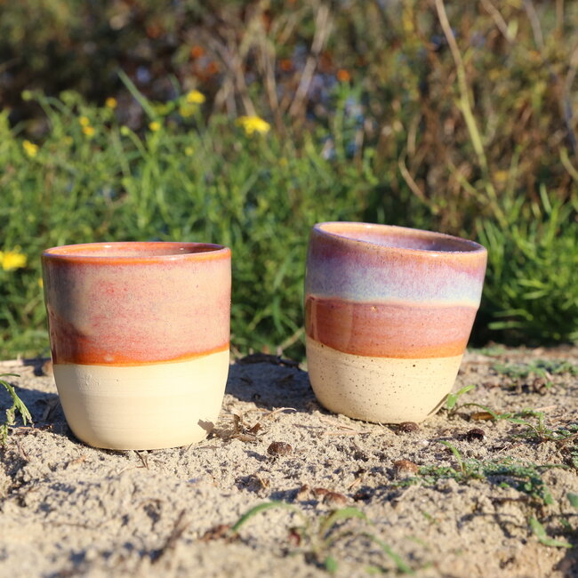 Ceramic handmade coffee cup, Sungreen
