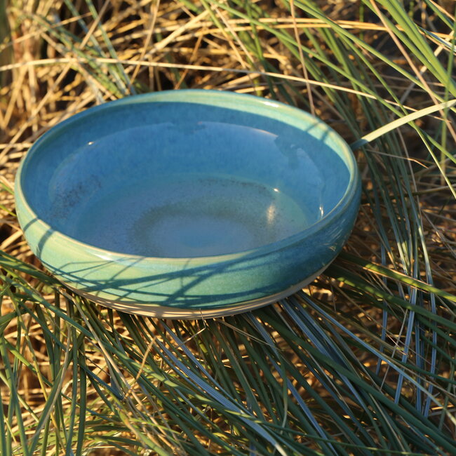 Handmade ceramic scale with unique glazes from the "Mint" service