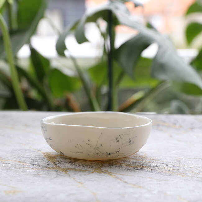 Ravier contemporain en porcelaine 'Bulles'